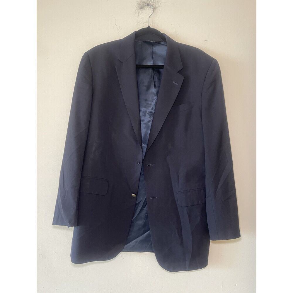 Men's Joseph a banks traditional fit navy blue blazer 40L Missing Button